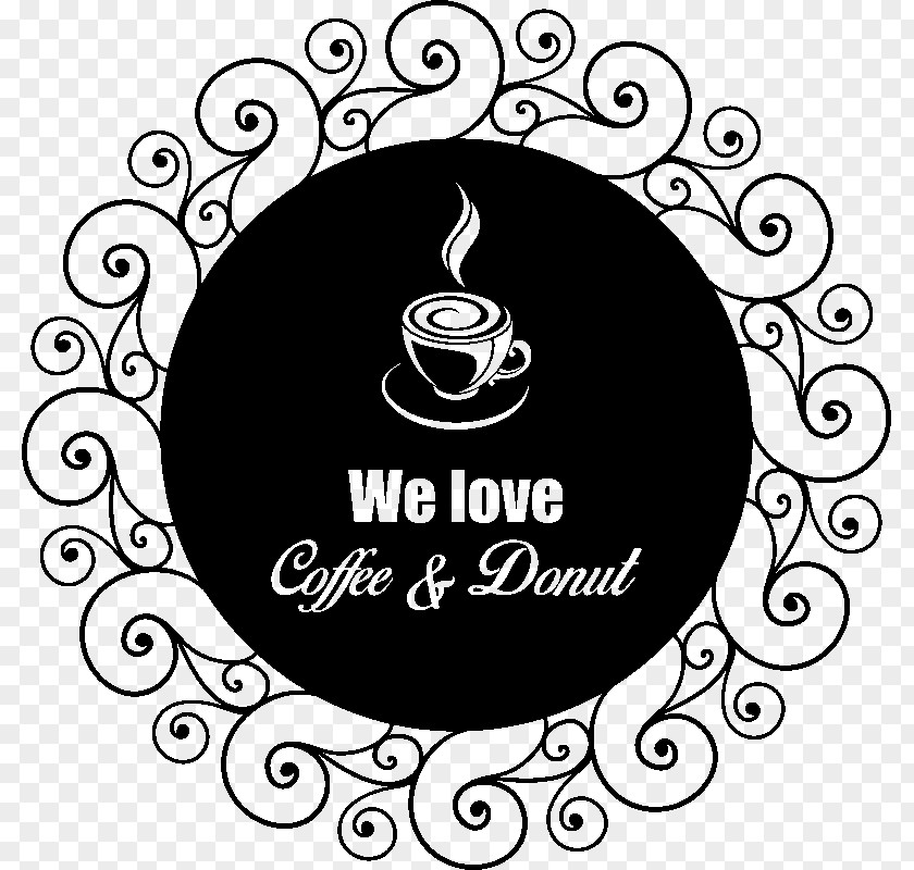 Coffee Stickers Logo Brand Mandala Font PNG