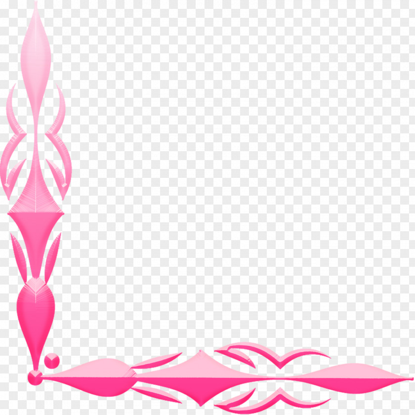 Corners Pink M Petal Clip Art PNG