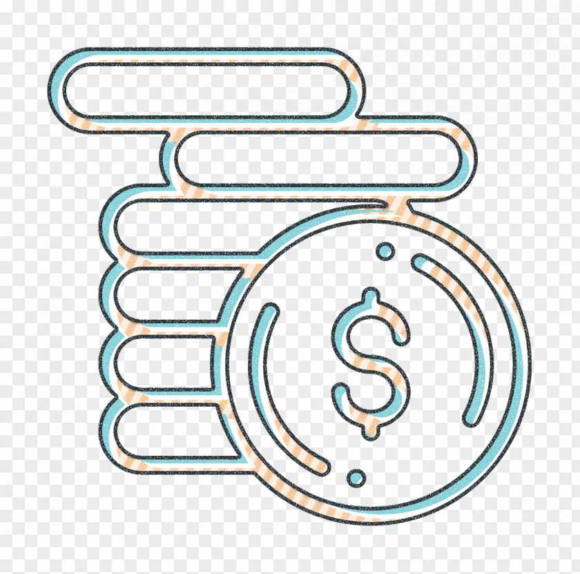 Line Art Financial Transaction Cost Icon PNG