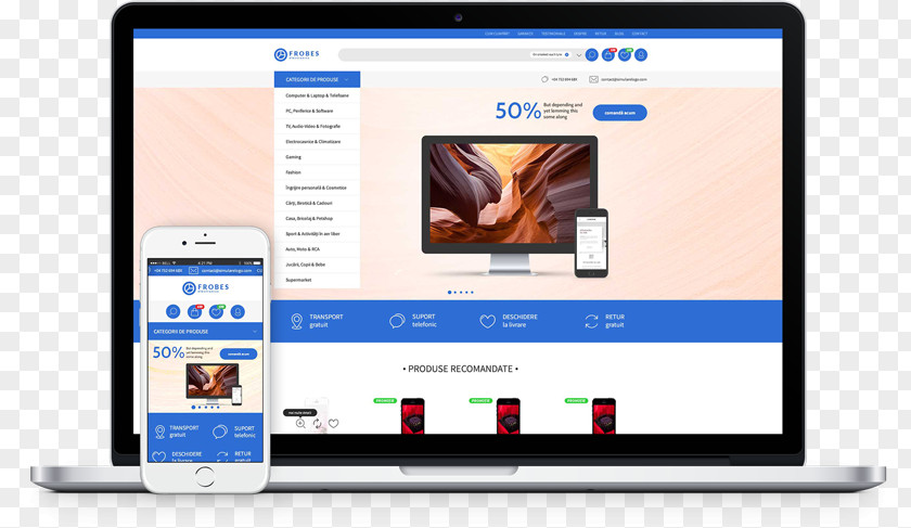 MagazinModel.ro Computer Software Responsive Web Design ApplicationMockup Play Solutions PNG