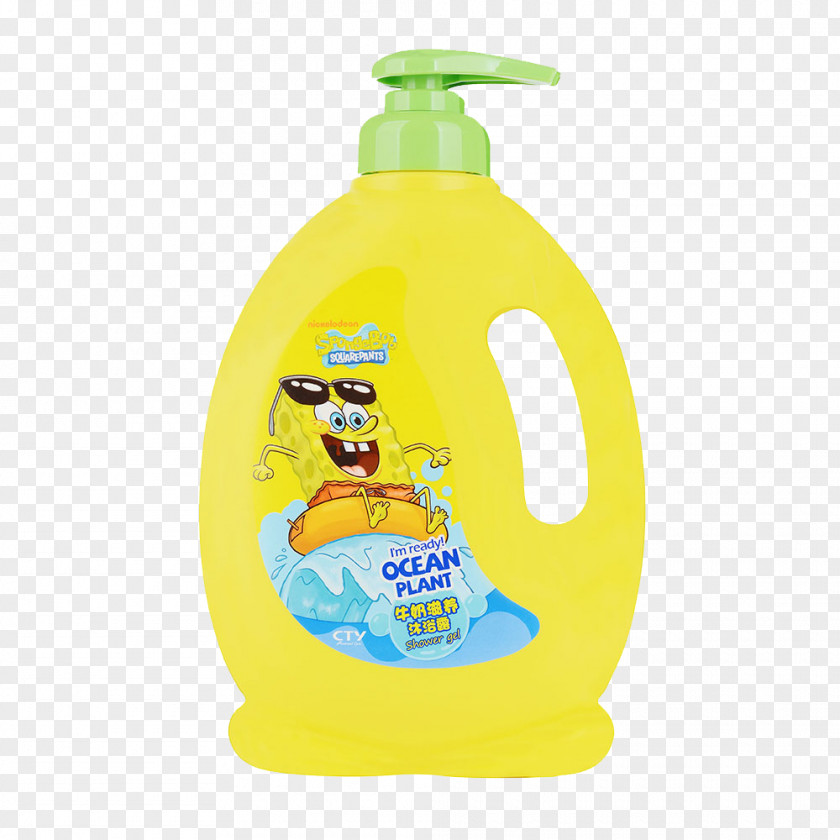 SpongeBob Milk Nourishing Shower Gel Sponge Bathing PNG