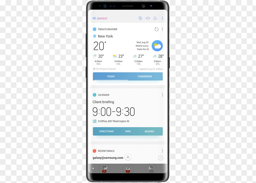 African Businessman Feature Phone Smartphone Samsung Galaxy Note 8 Bixby Calendar PNG