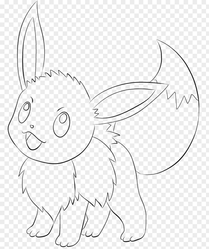 Coloring Plate Pokémon GO X And Y Line Art Eevee PNG