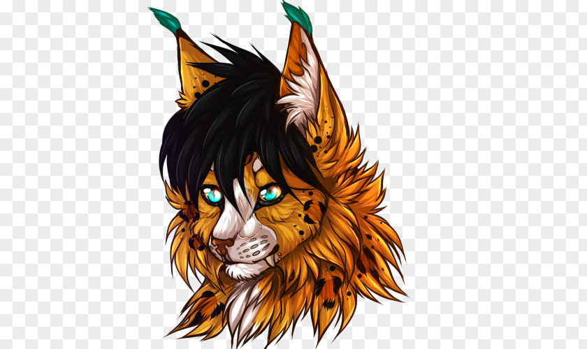German Folk Rock Lion Tiger Illustration Cat Desktop Wallpaper PNG