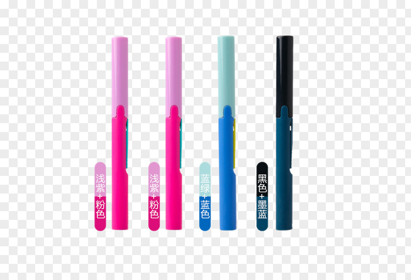 Three Kinds Of Color Pens Cosmetics Purple PNG