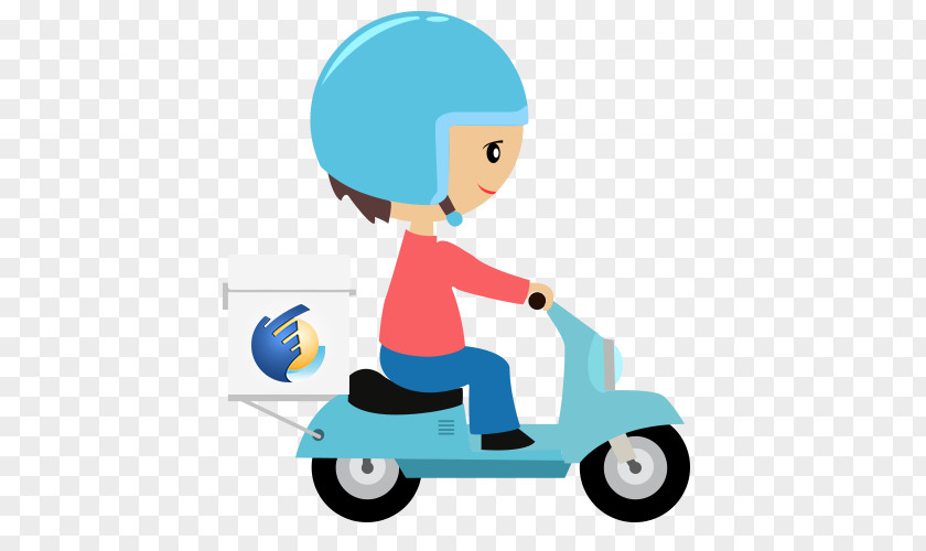 Cartoon Courier Material Free Download Scooter Pizza Delivery PNG
