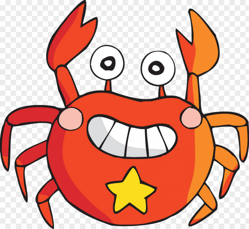 Crab Cartoon Illustration PNG
