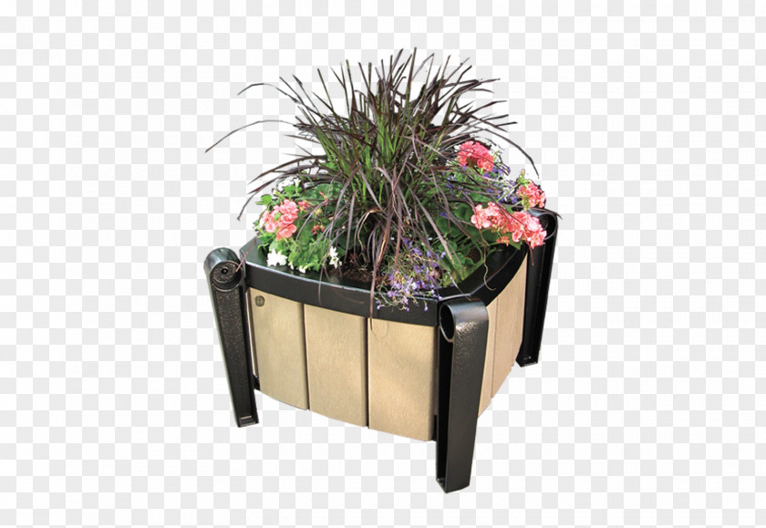 Flower Receptacle Table Flowerpot Plastic Recycling Wishbone Site Furnishings PNG