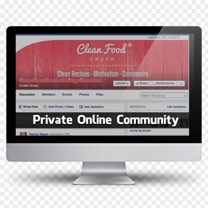 Online Community Group Brand Clean Eating Food Display Advertising PNG