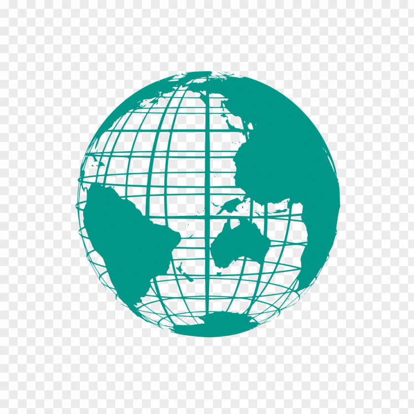 Sphere Turquoise Earth Logo PNG