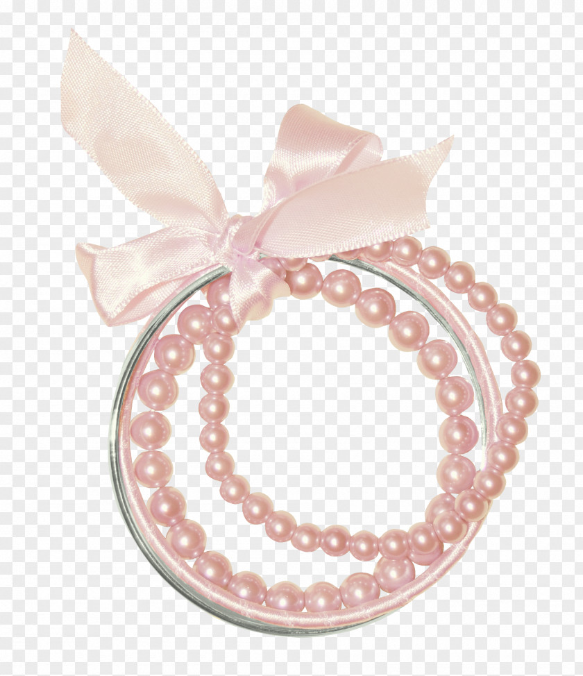 Turquoise Pearl Pink Ribbon Clip Art PNG
