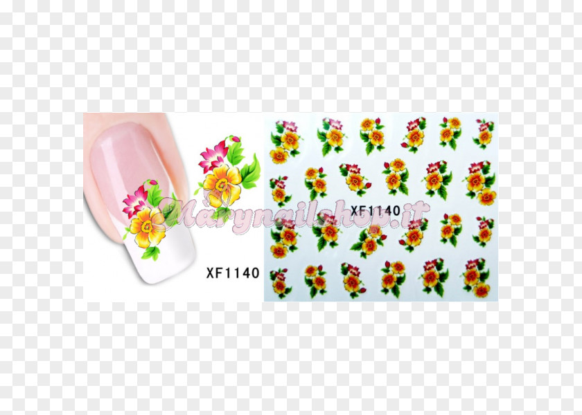 Yellow Water Slide Decal Sticker Nail Art Wall PNG