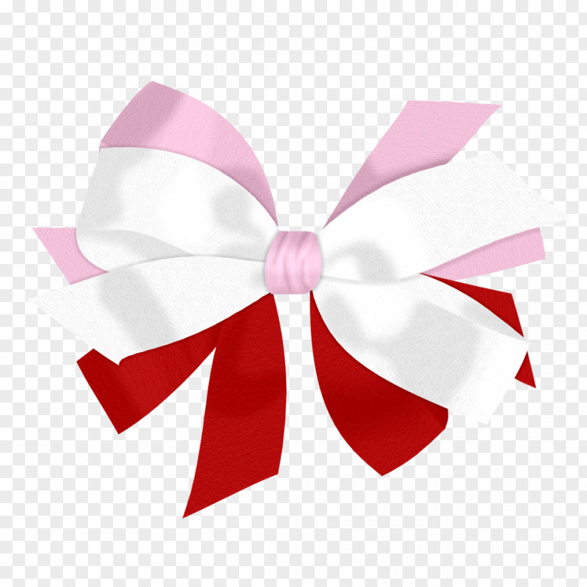 Bow Ribbon Pink White Shoelace Knot PNG