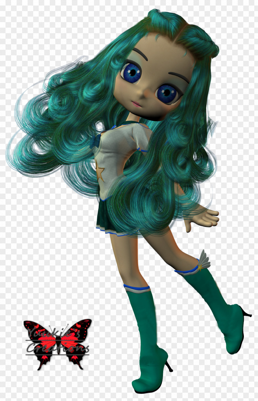 Fairy Brown Hair Doll PNG
