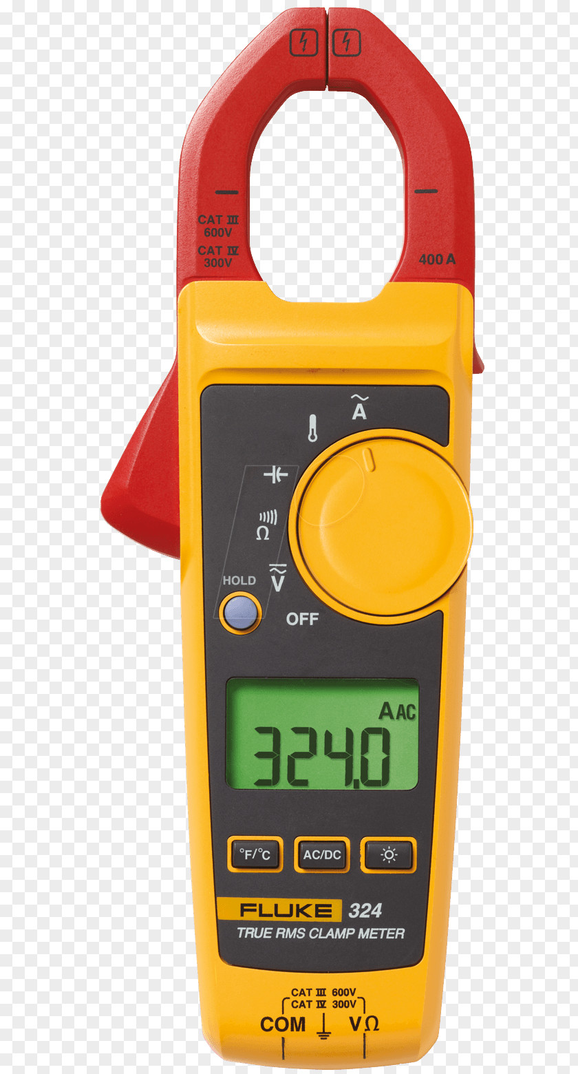 Fluke Corporation Current Clamp True RMS Converter Multimeter Measurement Category PNG