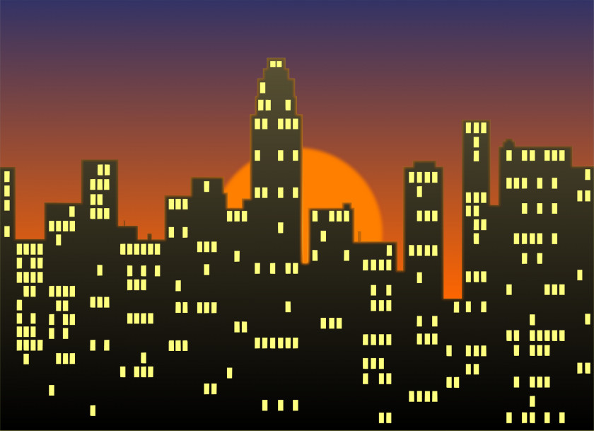 Cityscape Cliparts New York City Skyline Night Clip Art PNG