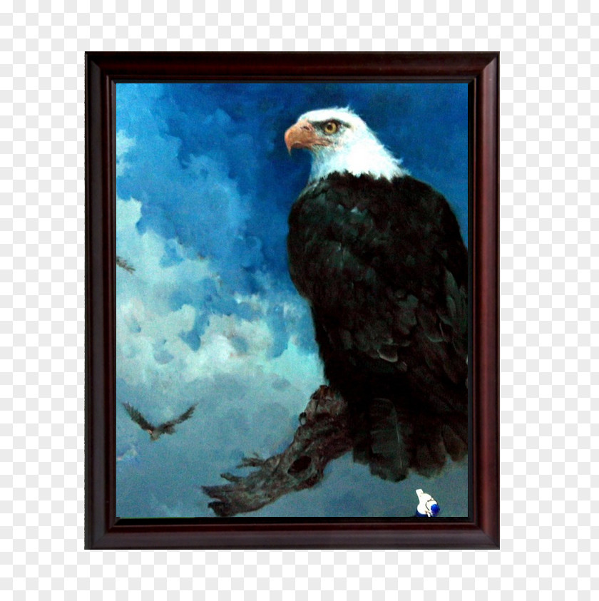 Golden Eagle Cross Stitch Painting Oil Bald Canvas PNG