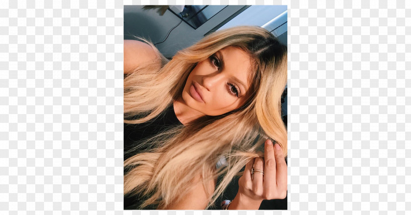 Kylie Jenner Blond Hair Lace Wig PNG