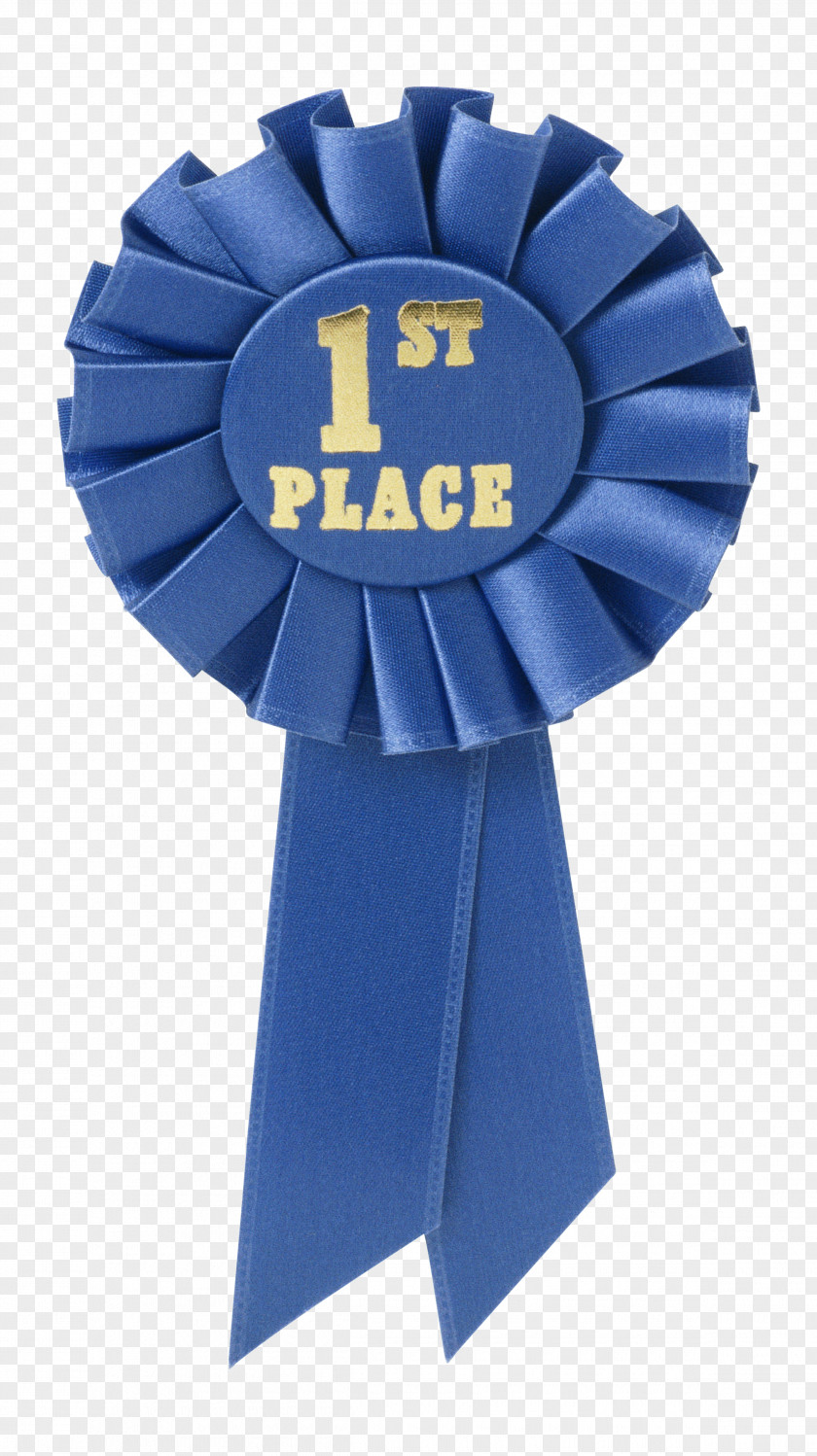 Blue Cloth First Medal Ribbon Prize Competition Clip Art PNG