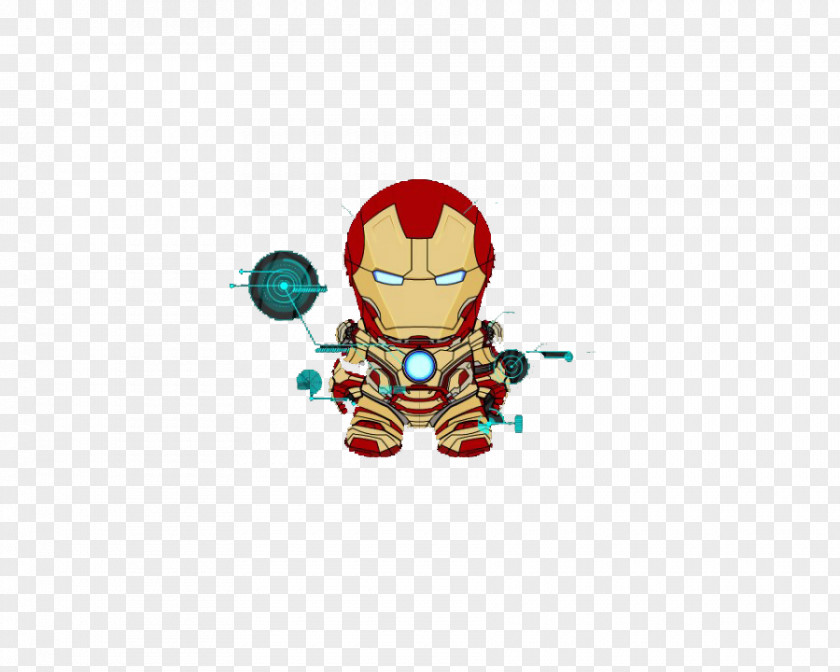 Brave Iron Man! Man Cartoon Illustration PNG