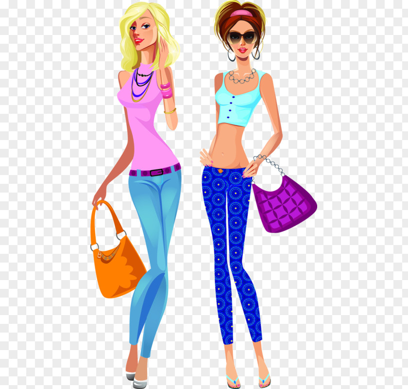 Girl Fashion Drawing Illustration PNG Illustration, Shopping girl clipart PNG