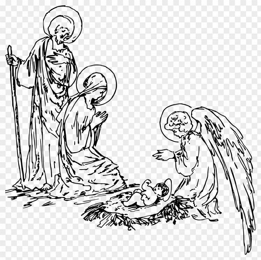 Religious Nativity Scene Of Jesus Christmas Clip Art PNG