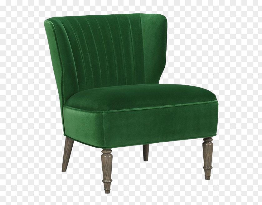Velvet Seat Club Chair Green Tufting Furniture PNG