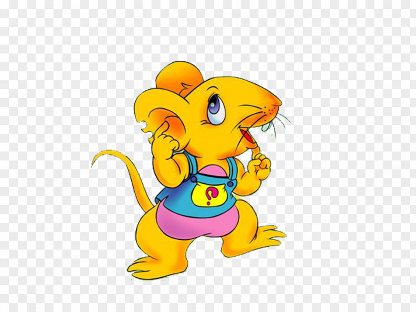Yellow Cute Mouse Computer Clip Art PNG