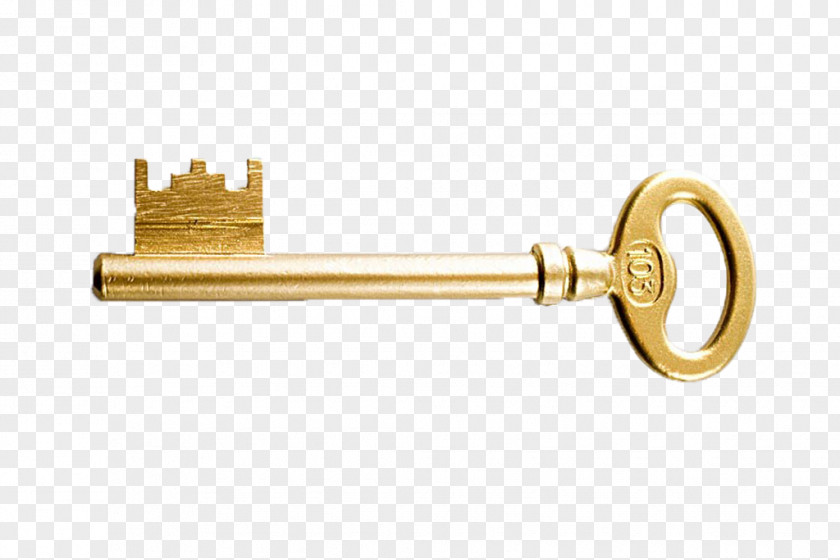 A Key Lock Gold PNG