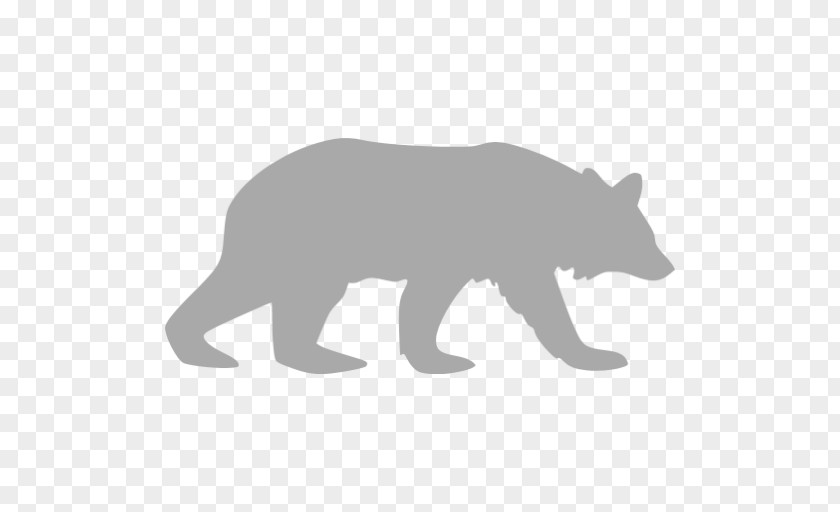 Bear American Black Silhouette Drawing Polar PNG