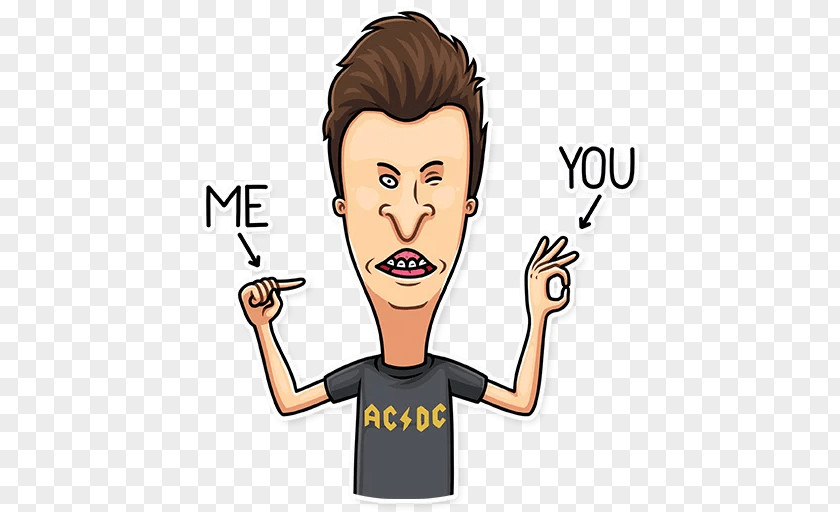 Beavis And Butthead Butt-Head Sticker Telegram PNG