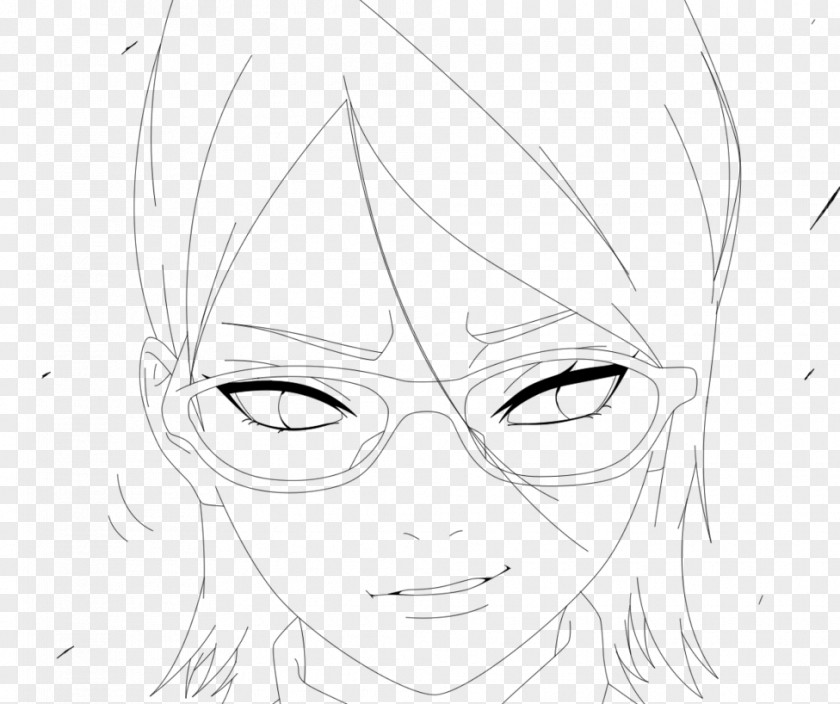 Eye Eyebrow Cheek Line Art Sketch PNG