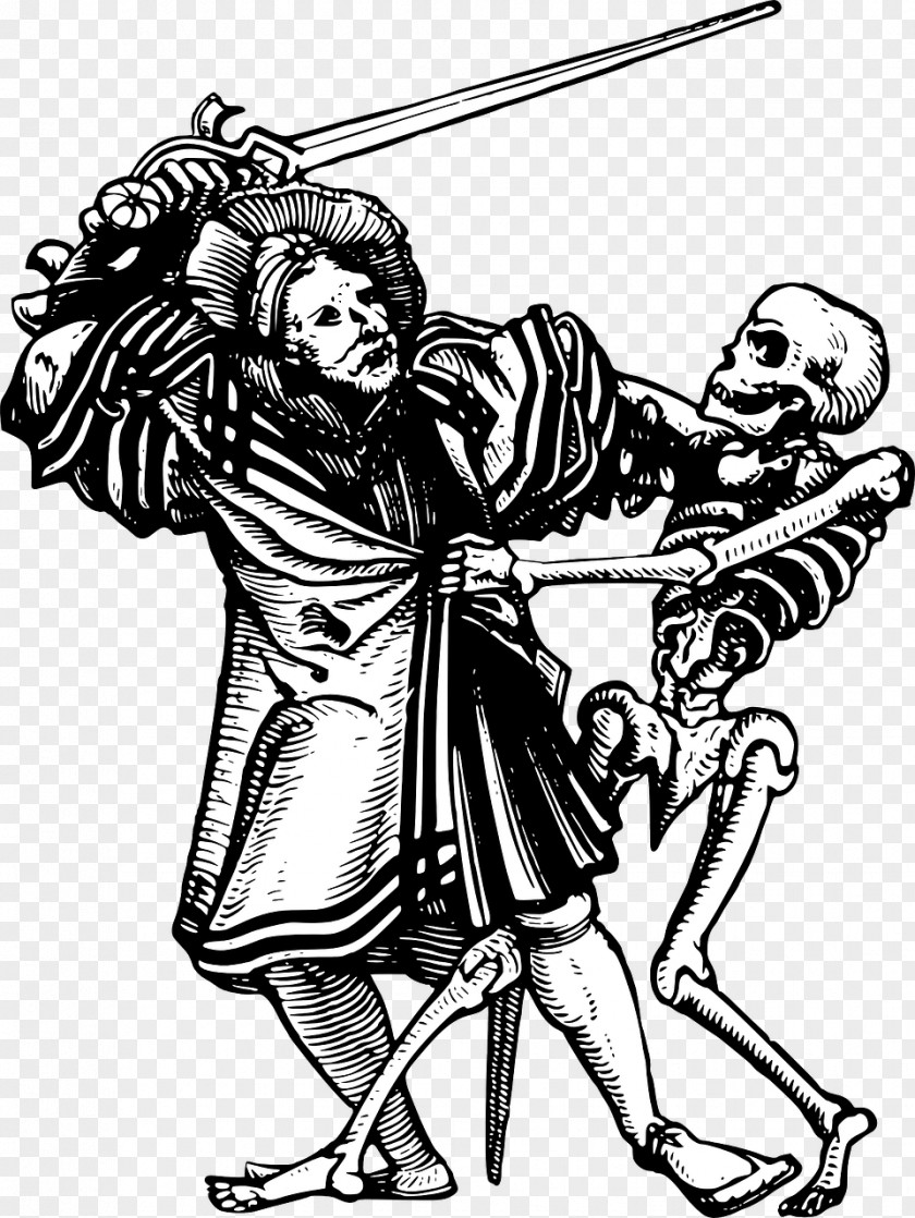 Middle Age The Kiss Of Death Danse Macabre Santa Muerte PNG
