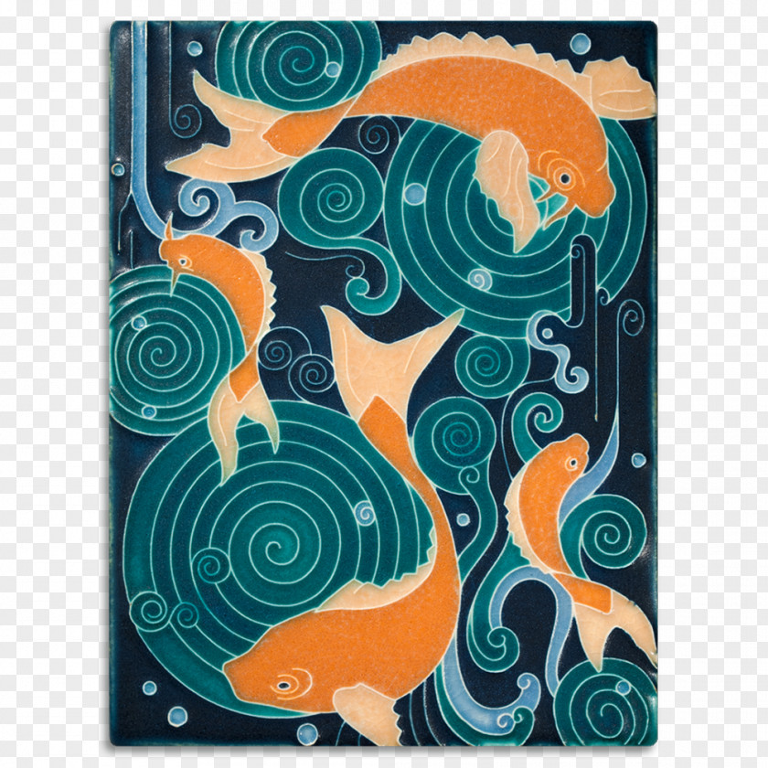 Pisces Motawi Tileworks Arts And Crafts Movement Ceramic PNG