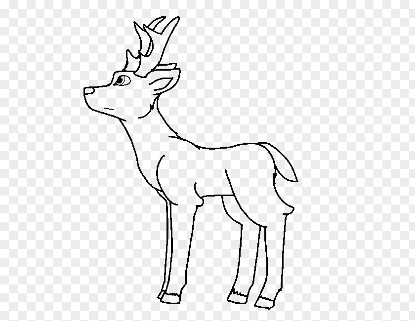 Reindeer Line Art Red Deer Elk PNG