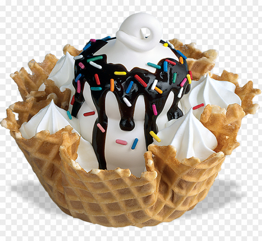 Waffle Sundae Ice Cream Dairy Queen Parfait PNG
