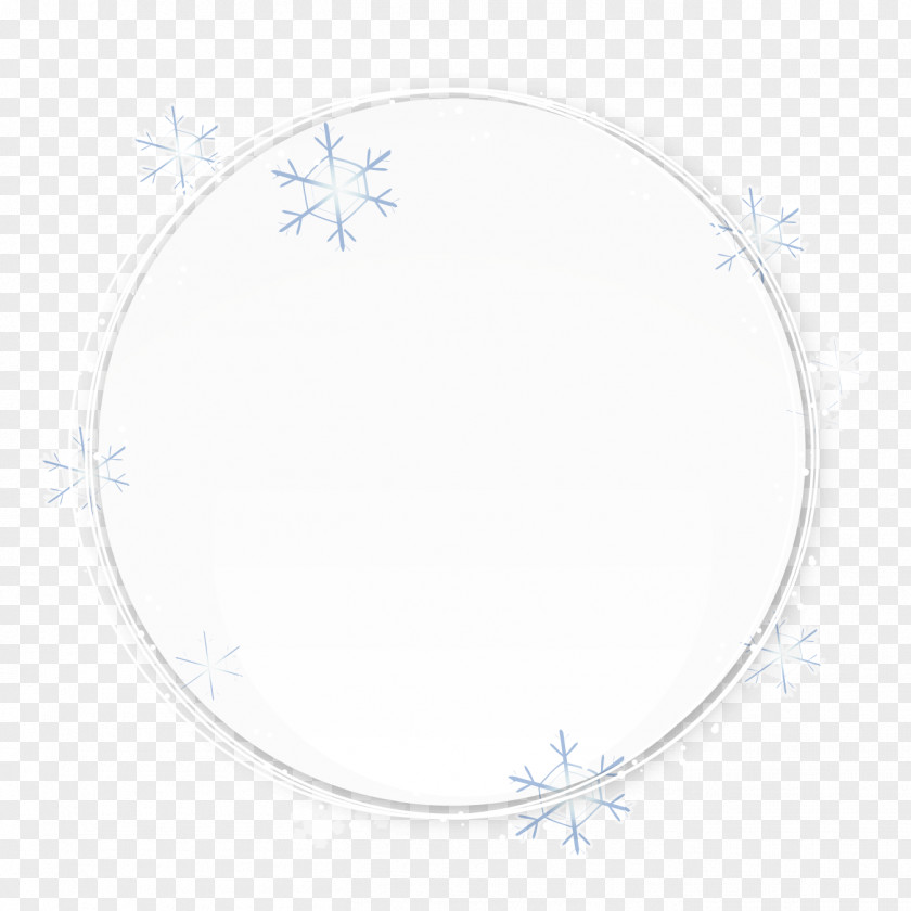 White Circle Painted Snowflake Pattern Area PNG
