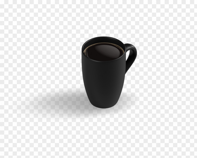 Black Coffee Cup Mug PNG