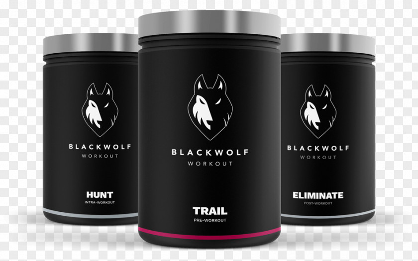 Bodybuilding Supplement Dietary Pre-workout Physical Fitness Black Wolf PNG