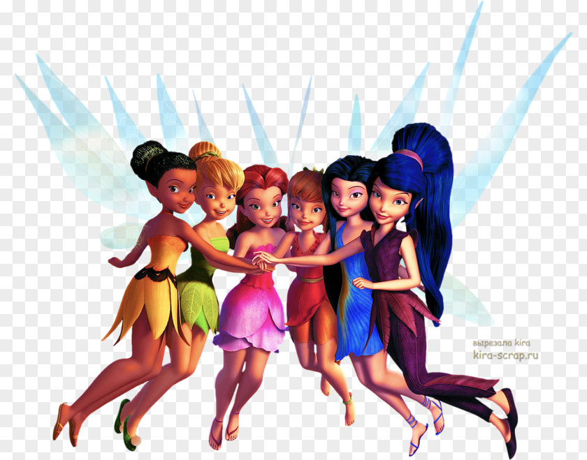 Six Elf Tinker Bell Peter Pan Disney Fairies The Walt Company Wallpaper PNG