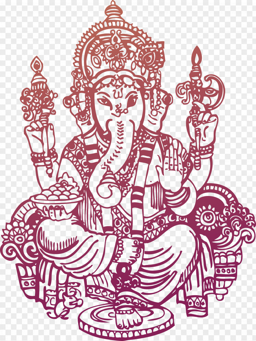 Thailand Vector Image Of God Ganesha Shiva Krishna Drawing Rama PNG