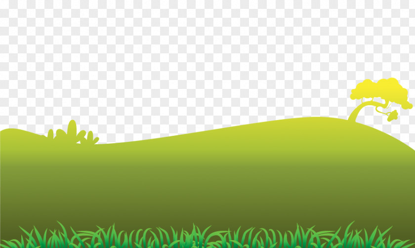 Vector Green Meadow Grass Lawn Grassland Illustration PNG