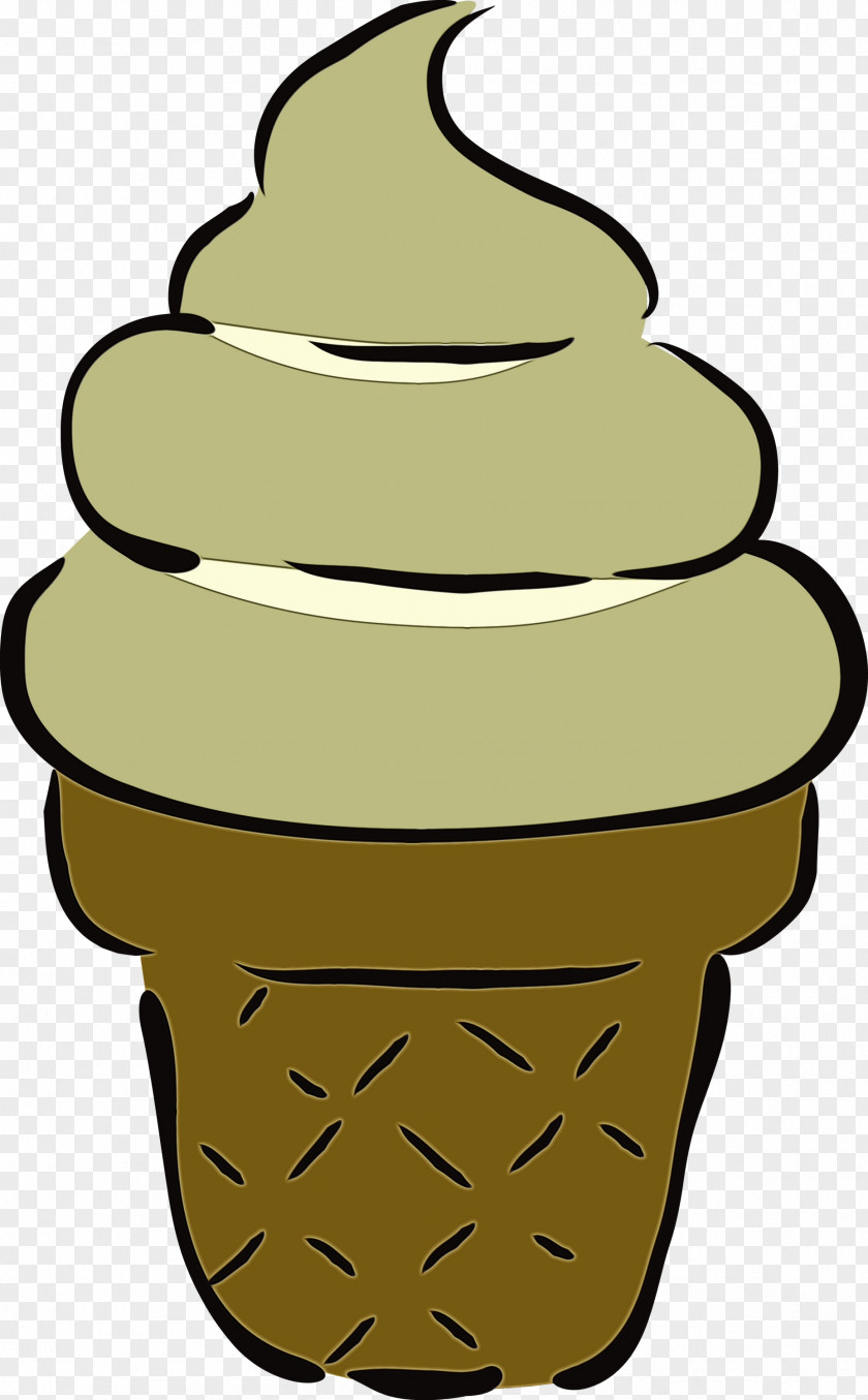 Ice Cream Cone Yellow Meter Headgear PNG