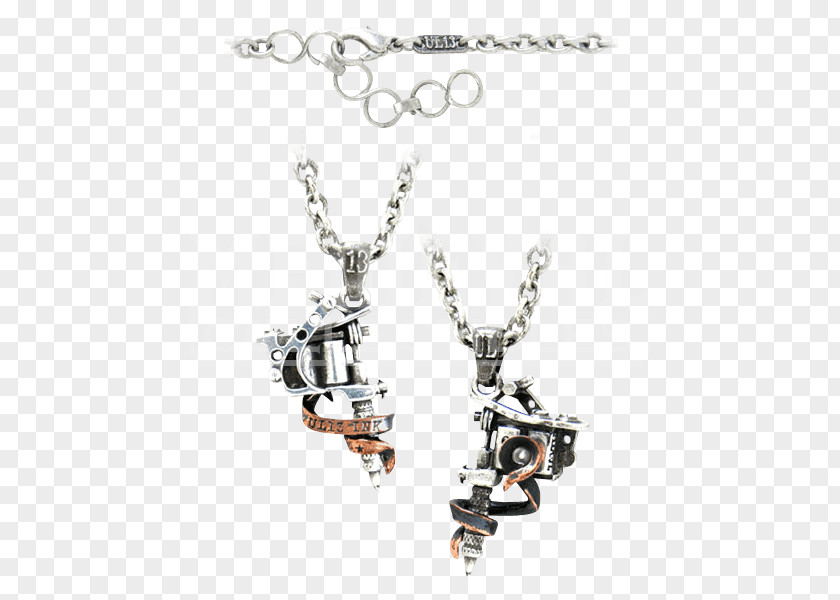 Necklace Locket Tattoo Machine Silver England PNG