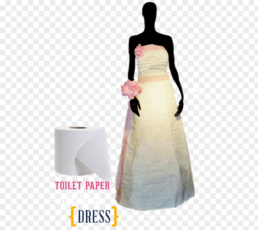 Toilet Paper Cocktail Dress Costume Design Formal Wear Gown PNG
