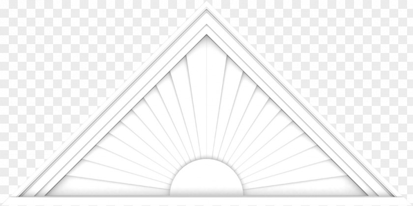 Triangle Roof Line Art PNG