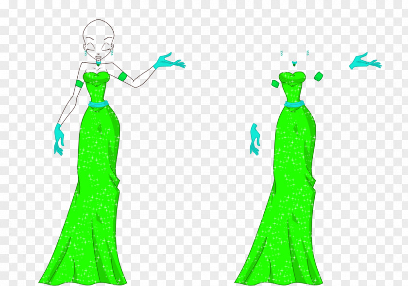 Formal Attire Psd Gown Green Graphics Costume Fiction PNG