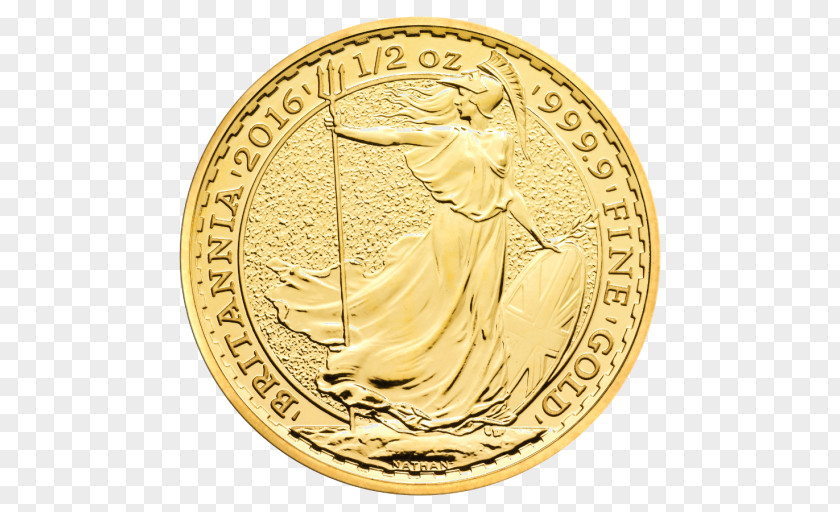 Gold Royal Mint Britannia Coin Bullion PNG