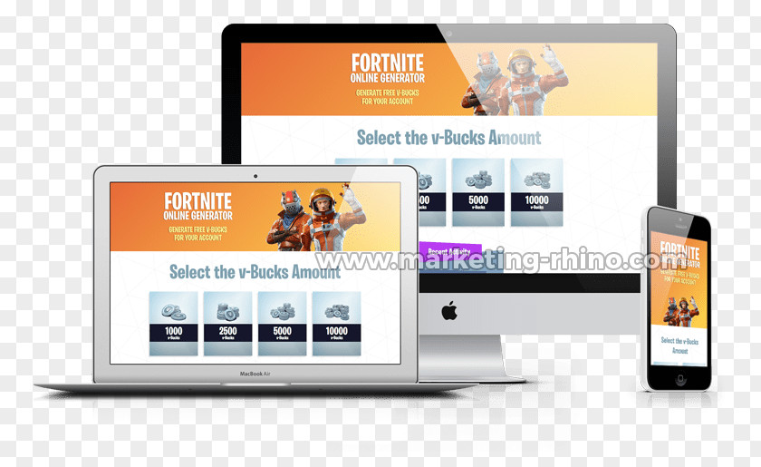Marketing Fortnite Battle Royale Landing Page Display Advertising PNG