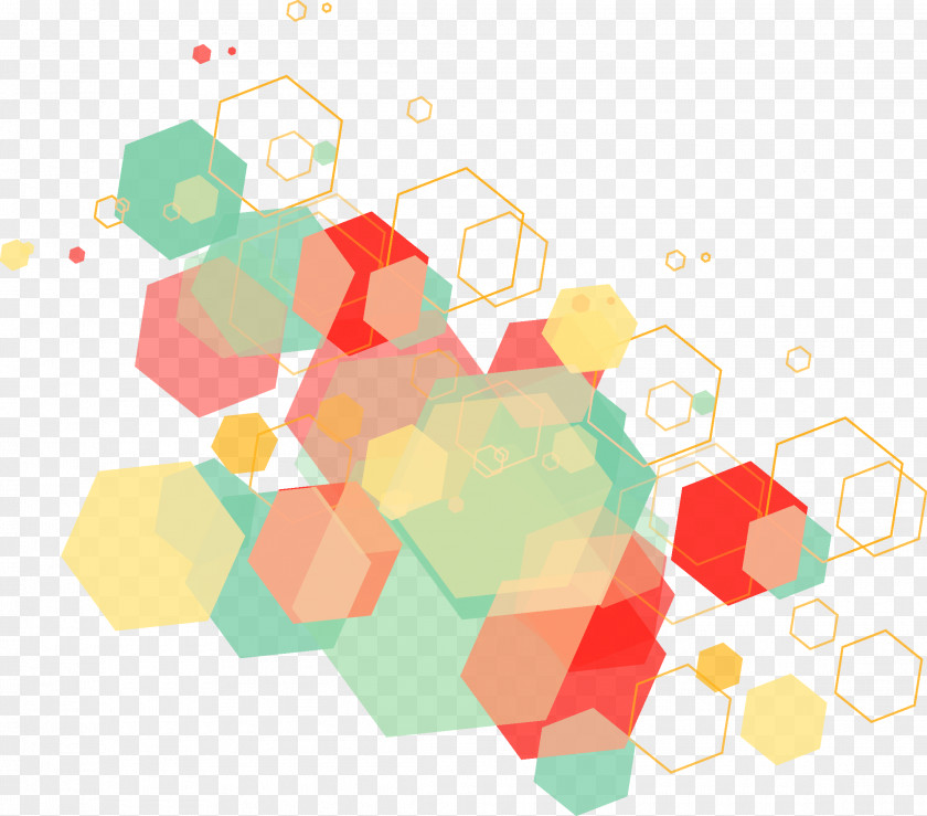 Colorful Hexagon Honeycomb Computer File PNG